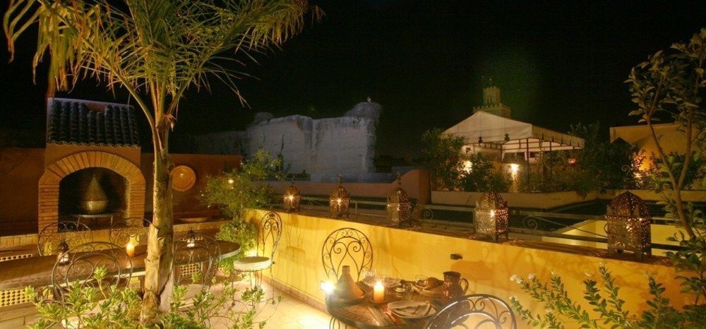 Riad Villa Harmonie Marrákes Étterem fotó